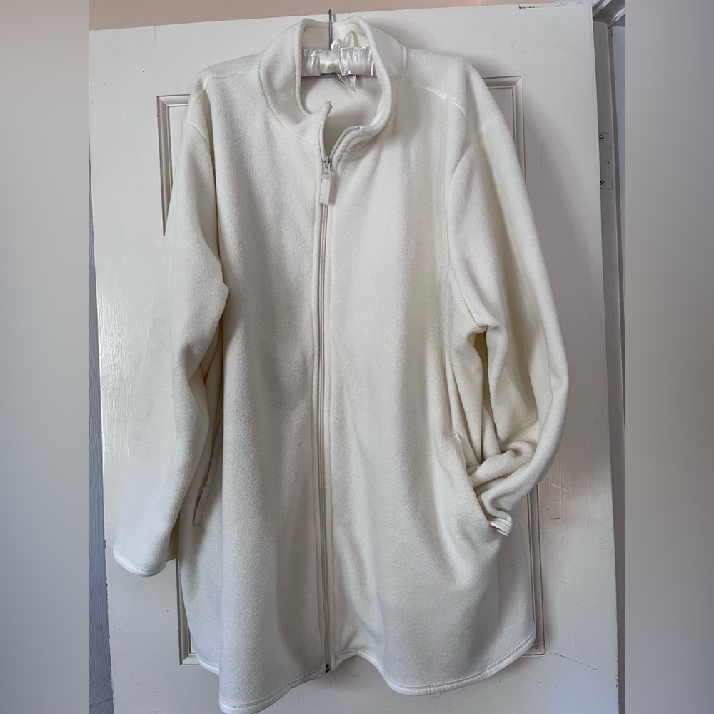 Women's ivory white Fleece Jacket
